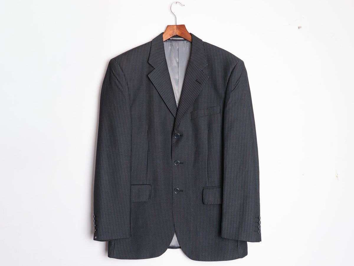 Vestón Carven gris oscuro a rayas — Talla 44