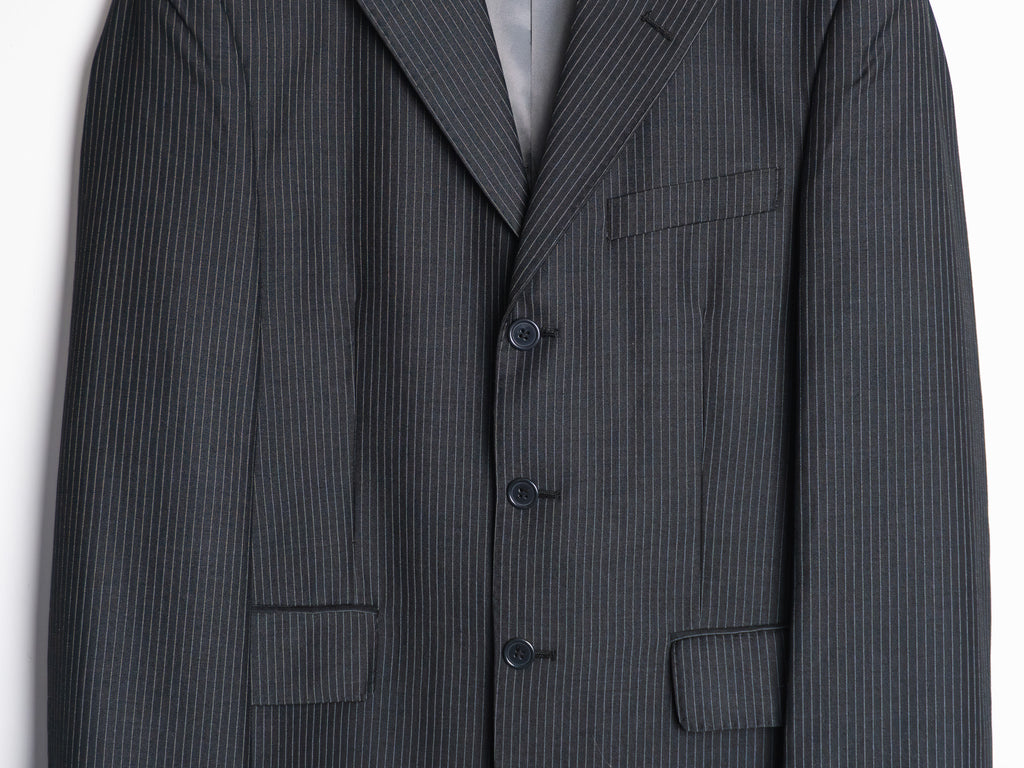 Vestón Carven gris oscuro a rayas — Talla 44