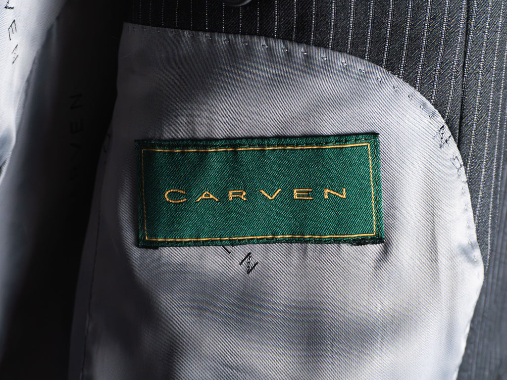 Vestón Carven gris oscuro a rayas — Talla 44