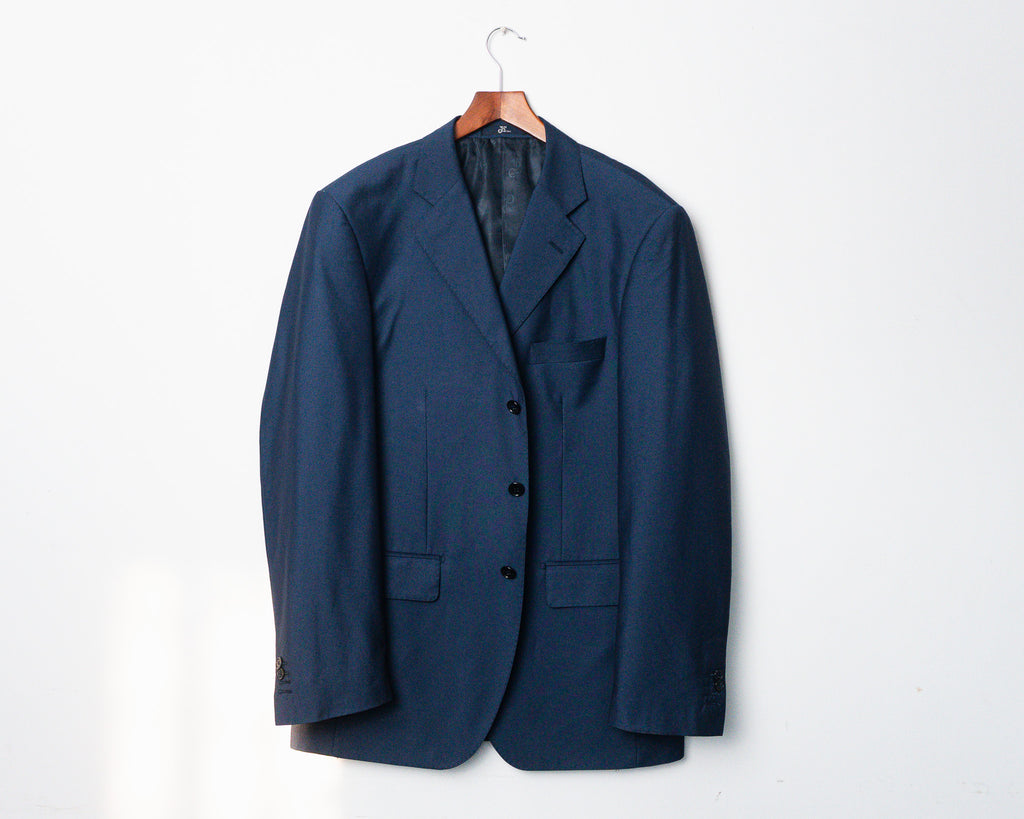 Vestón A Collezioni azul de lana Super 170’s — Talla 52
