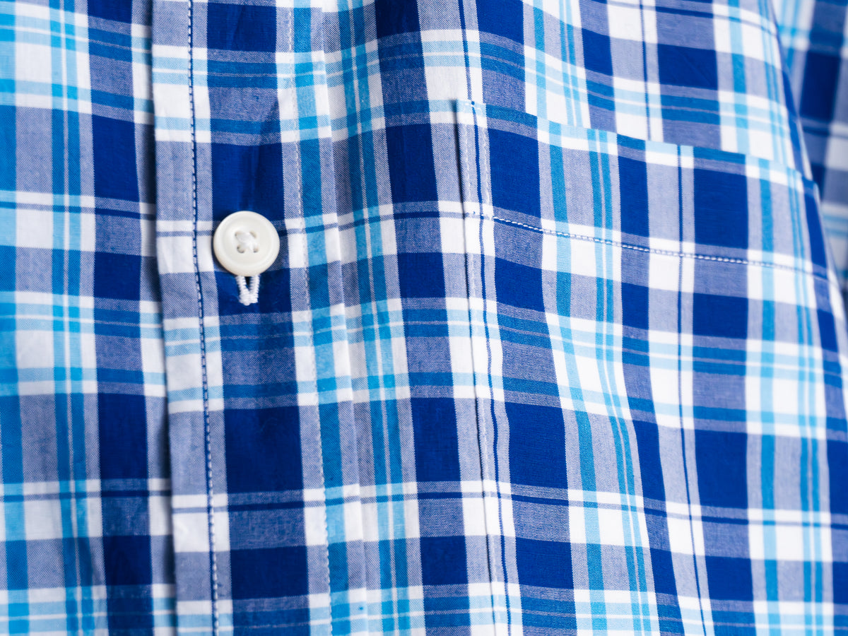 Camisa Brooks Brothers Red Fleece azul a cuadros — Talla XXL