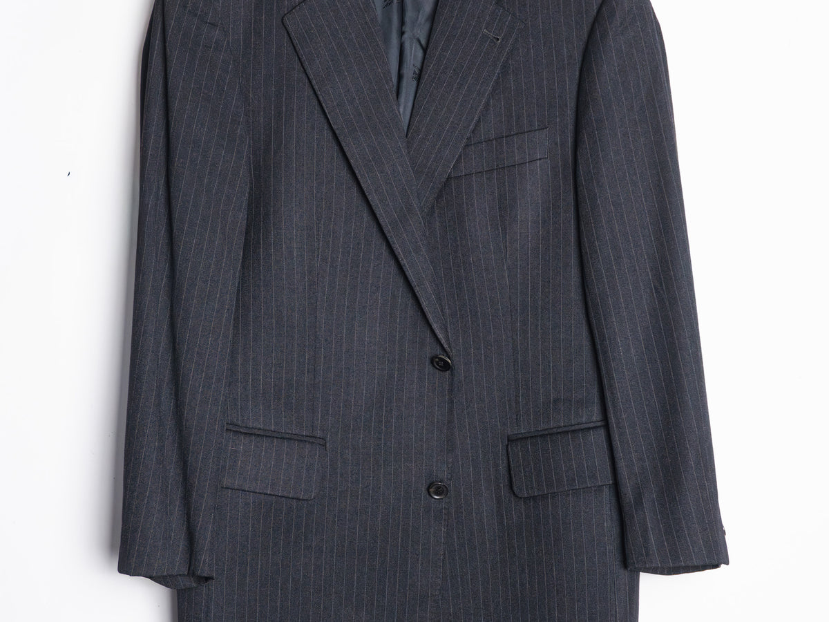Vestón Burberry London negro a rayas — Talla M