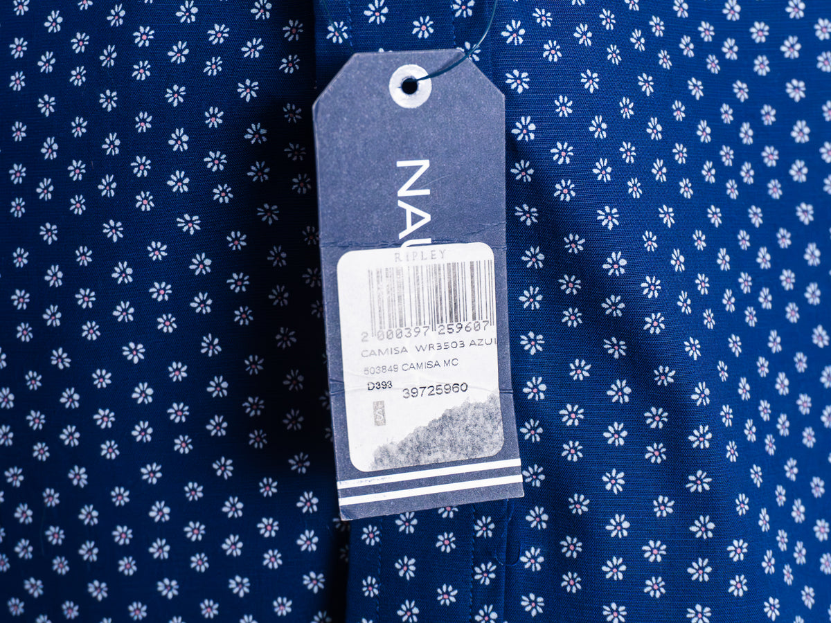 Camisa Nautica azul con estampado floral — Talla S