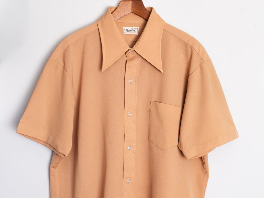 Camisa Bonaire vintage camel — Talla XL