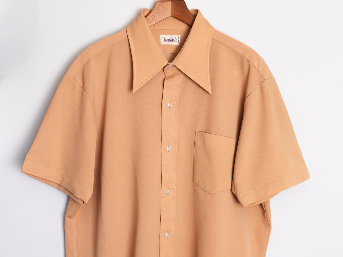 Camisa Bonaire vintage camel — Talla XL