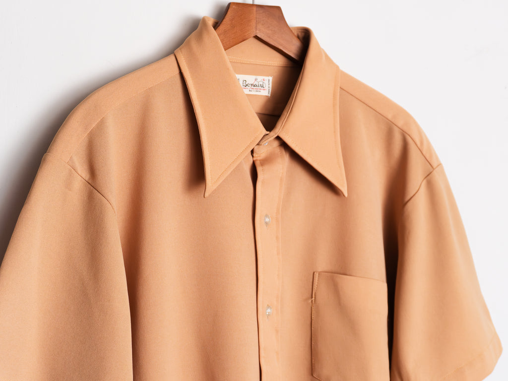 Camisa Bonaire vintage camel — Talla XL