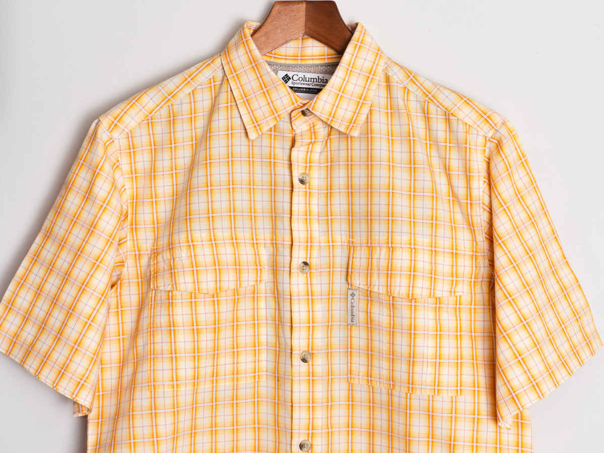 Camisa Columbia amarilla de cuadros — Talla S