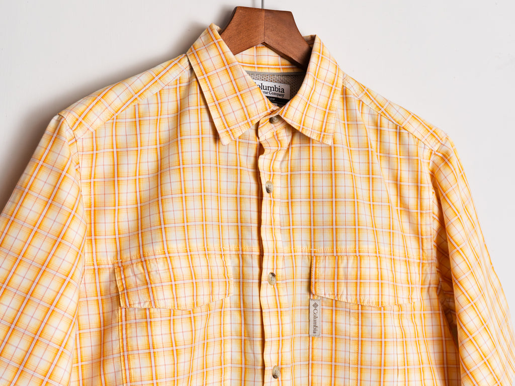 Camisa Columbia amarilla de cuadros — Talla S