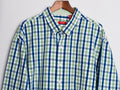 Camisa Izod de cuadros verdes, azules y blancos — Talla XXL