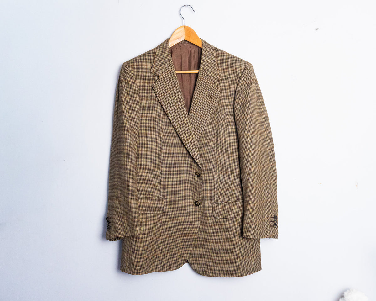 Vestón Brioni de tweed café — Talla EU 48 aprox.