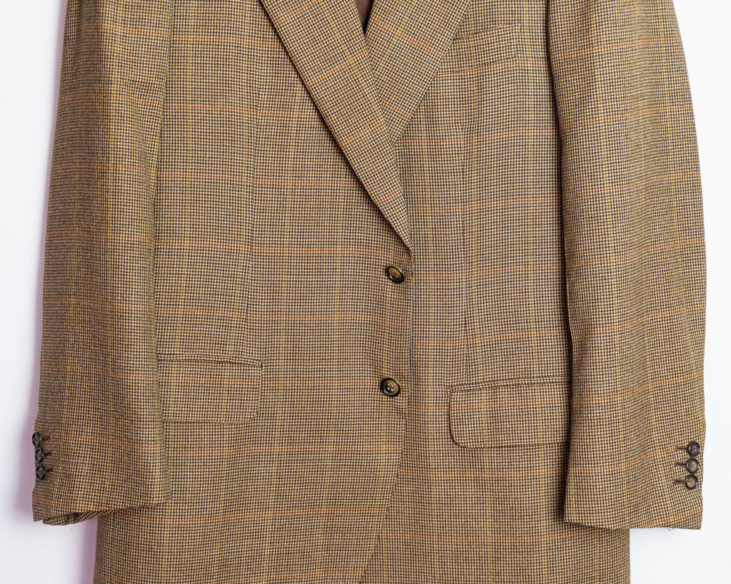 Vestón Brioni de tweed café — Talla EU 48 aprox.
