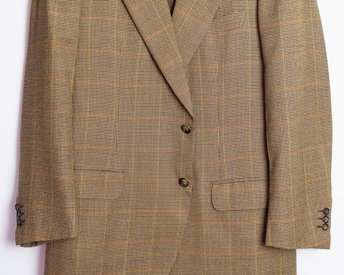 Vestón Brioni de tweed café — Talla EU 48 aprox.
