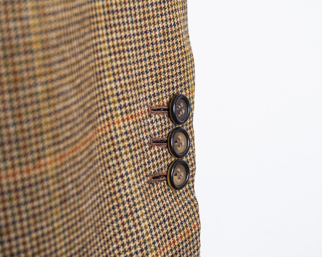 Vestón Brioni de tweed café — Talla EU 48 aprox.