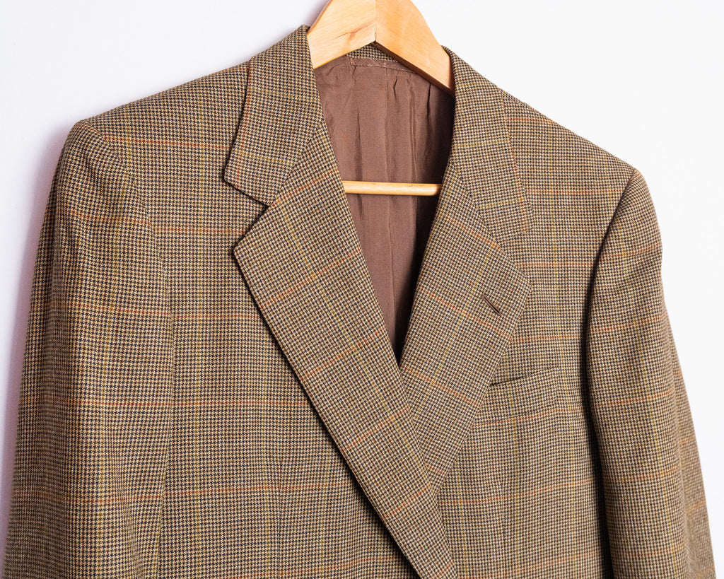Vestón Brioni de tweed café — Talla EU 48 aprox.