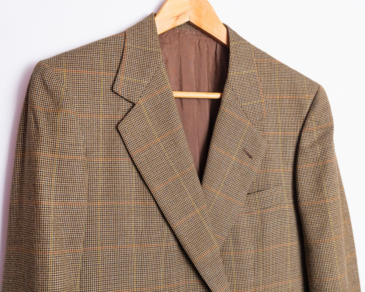 Vestón Brioni de tweed café — Talla EU 48 aprox.
