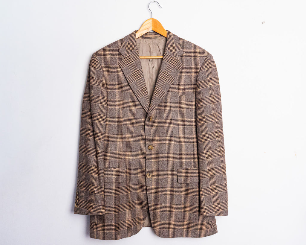Vestón BOSS a cuadros con tejido Piacenza — Talla 50