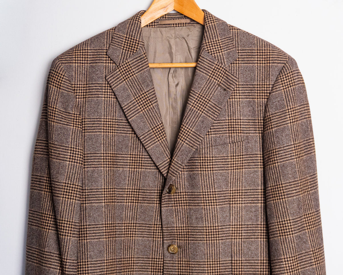 Vestón BOSS a cuadros con tejido Piacenza — Talla 50