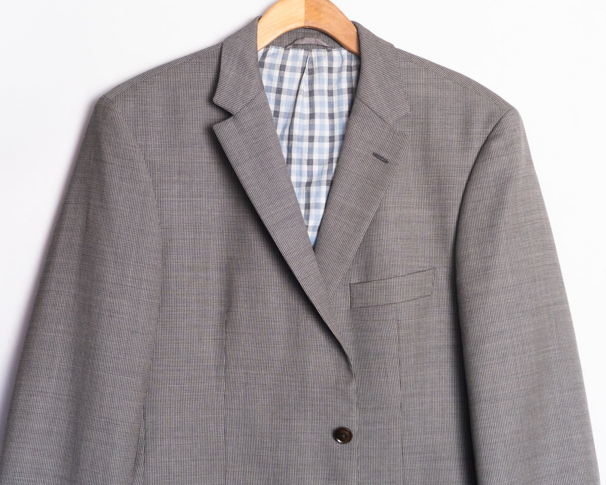 Vestón BOSS gris de lana virgen — Talla 44R