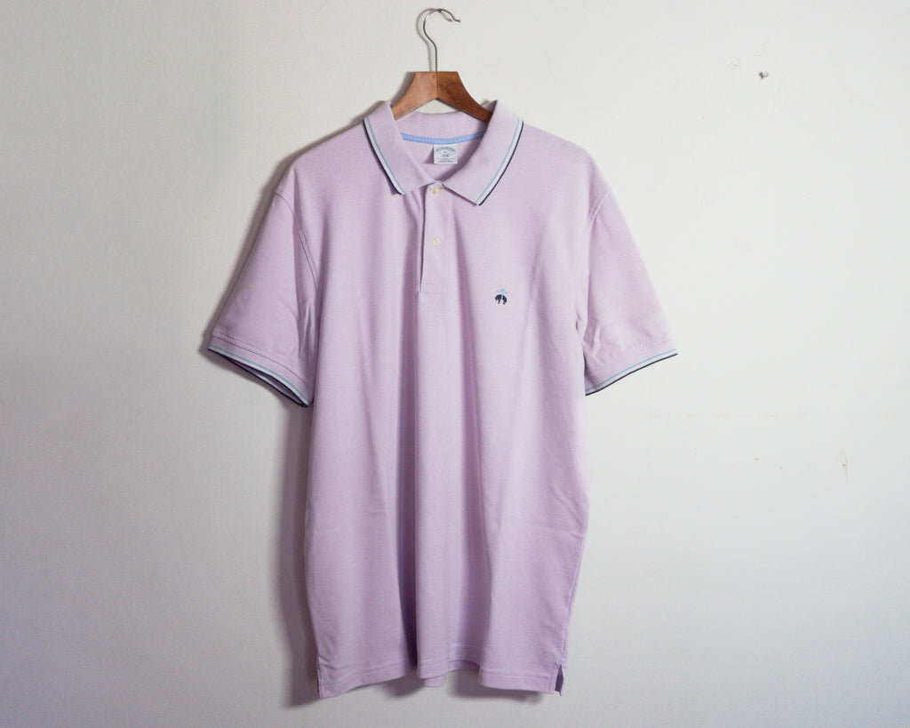 Polera polo Brooks Brothers rosa — Talla XL Slim Fit
