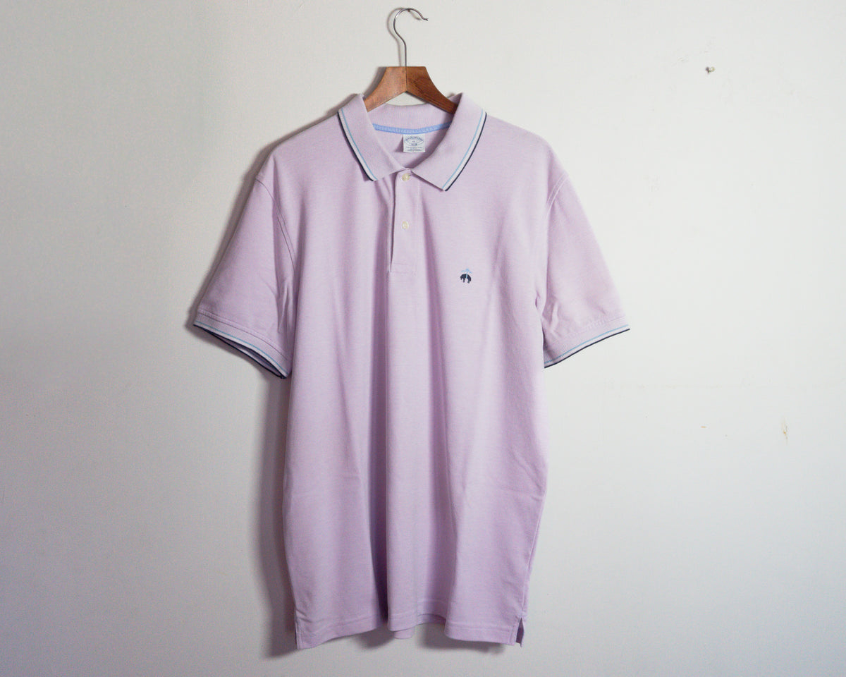 Polera polo Brooks Brothers rosa — Talla XL Slim Fit