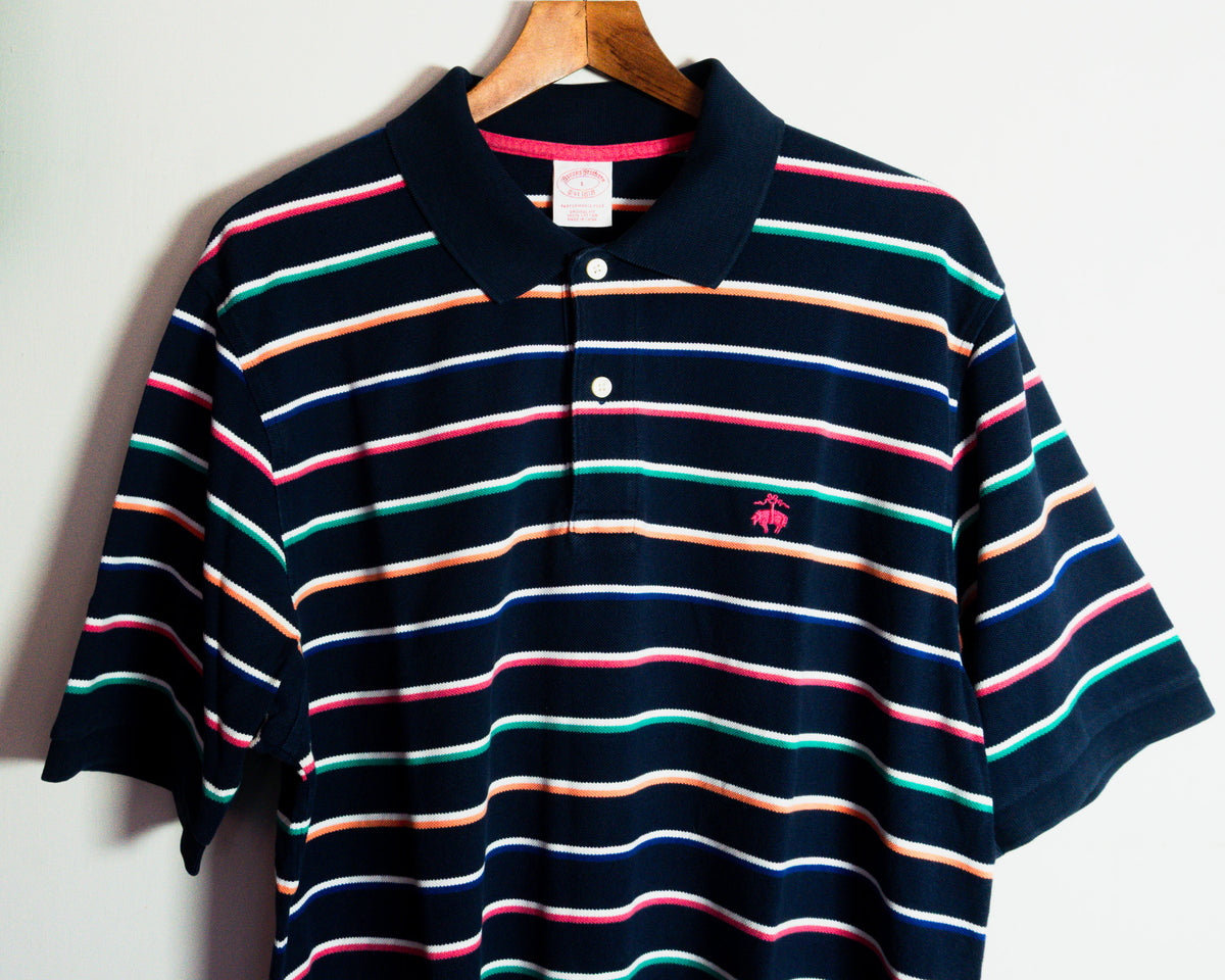 Polera polo Brooks Brothers de rayas — Talla L