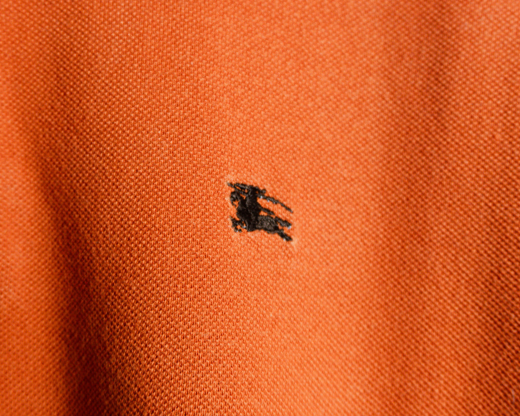 Polera polo vintage Burberry London naranja — Talla XL