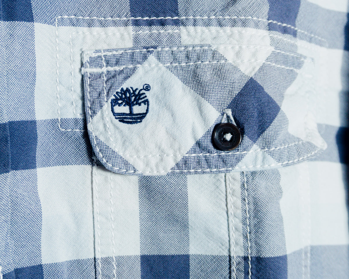 Camisa Timberland Earthkeepers a cuadros celestes — Talla M