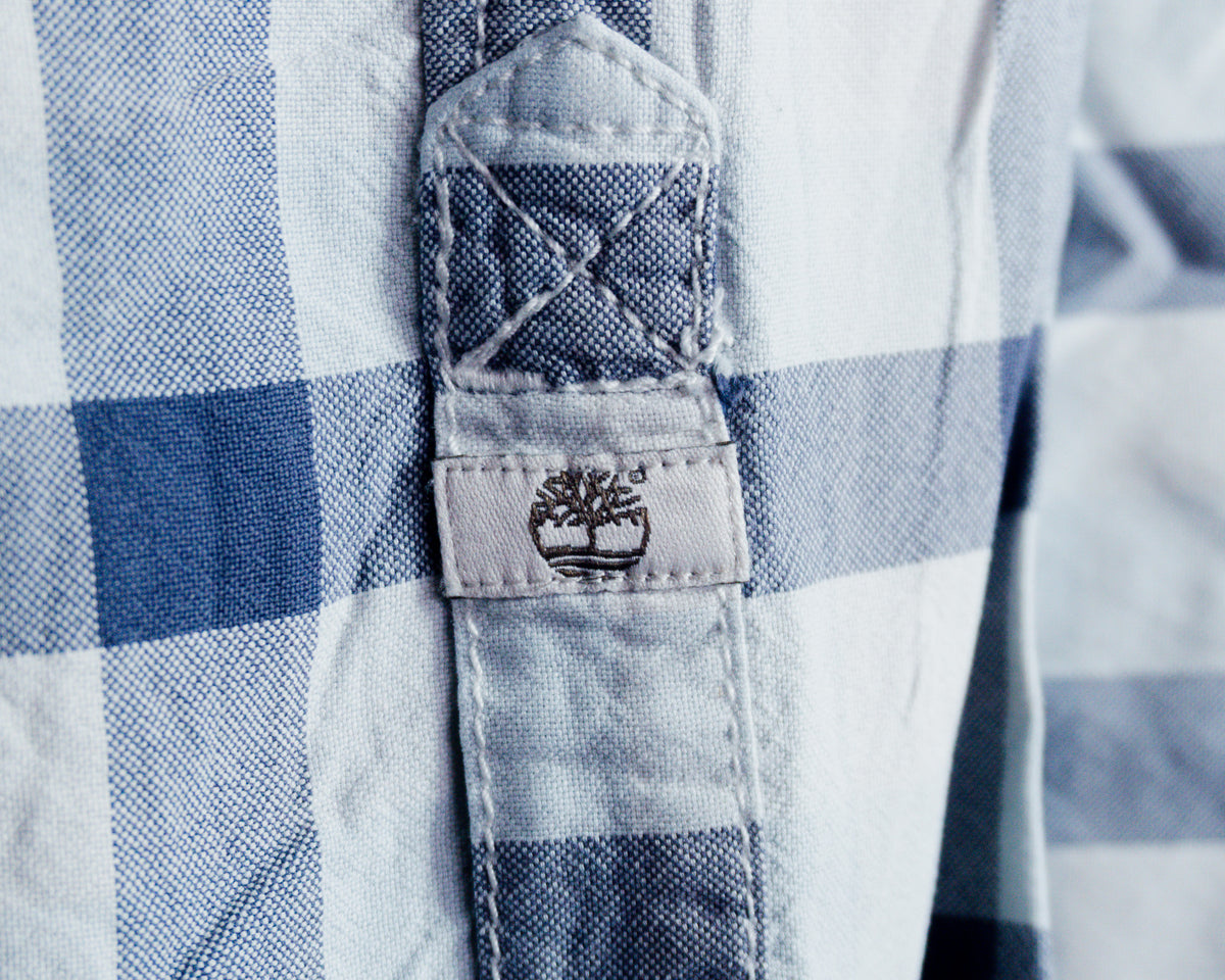 Camisa Timberland Earthkeepers a cuadros celestes — Talla M