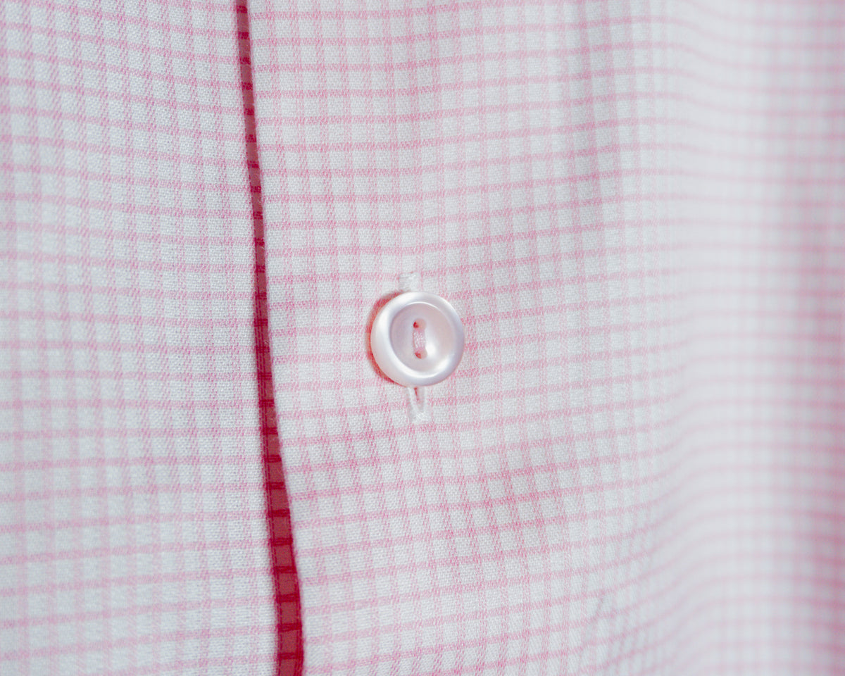 Camisa Eton rosa a microcuadros — Talla 16 / 41