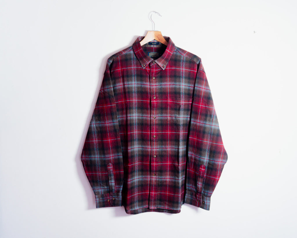 Camisa Pendleton Mason roja a cuadros — Talla XL