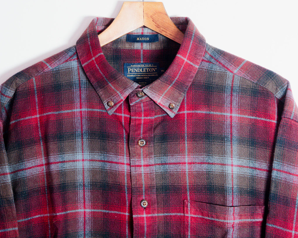 Camisa Pendleton Mason roja a cuadros — Talla XL