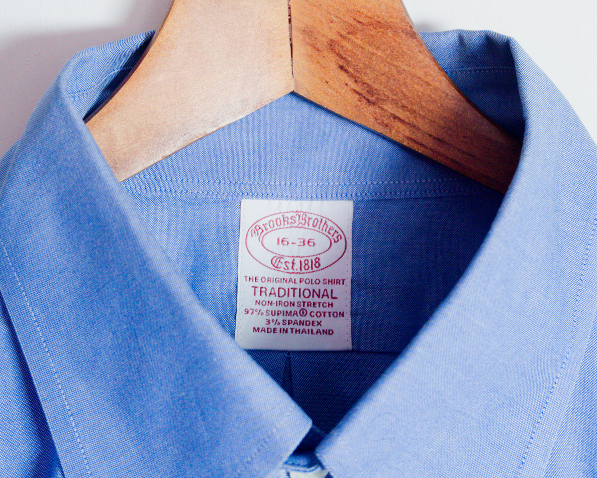 Camisa Brooks Brothers celeste de algodón Supima — Talla 16-36