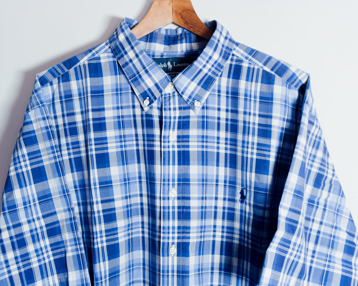 Camisa Ralph Lauren de cuadros azules — Talla XXL