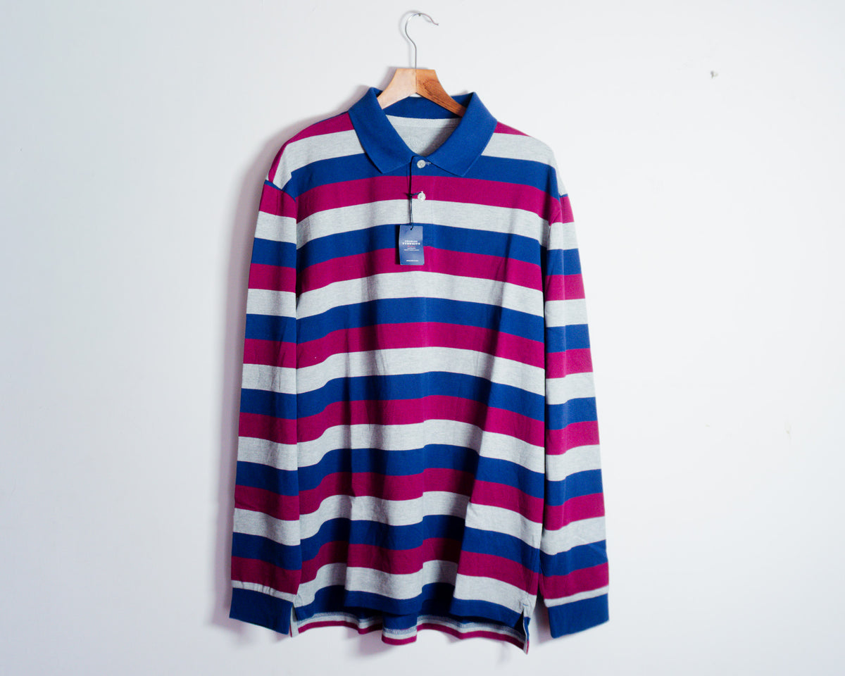 Polera polo Charles Tyrwhitt de manga larga — Talla XL