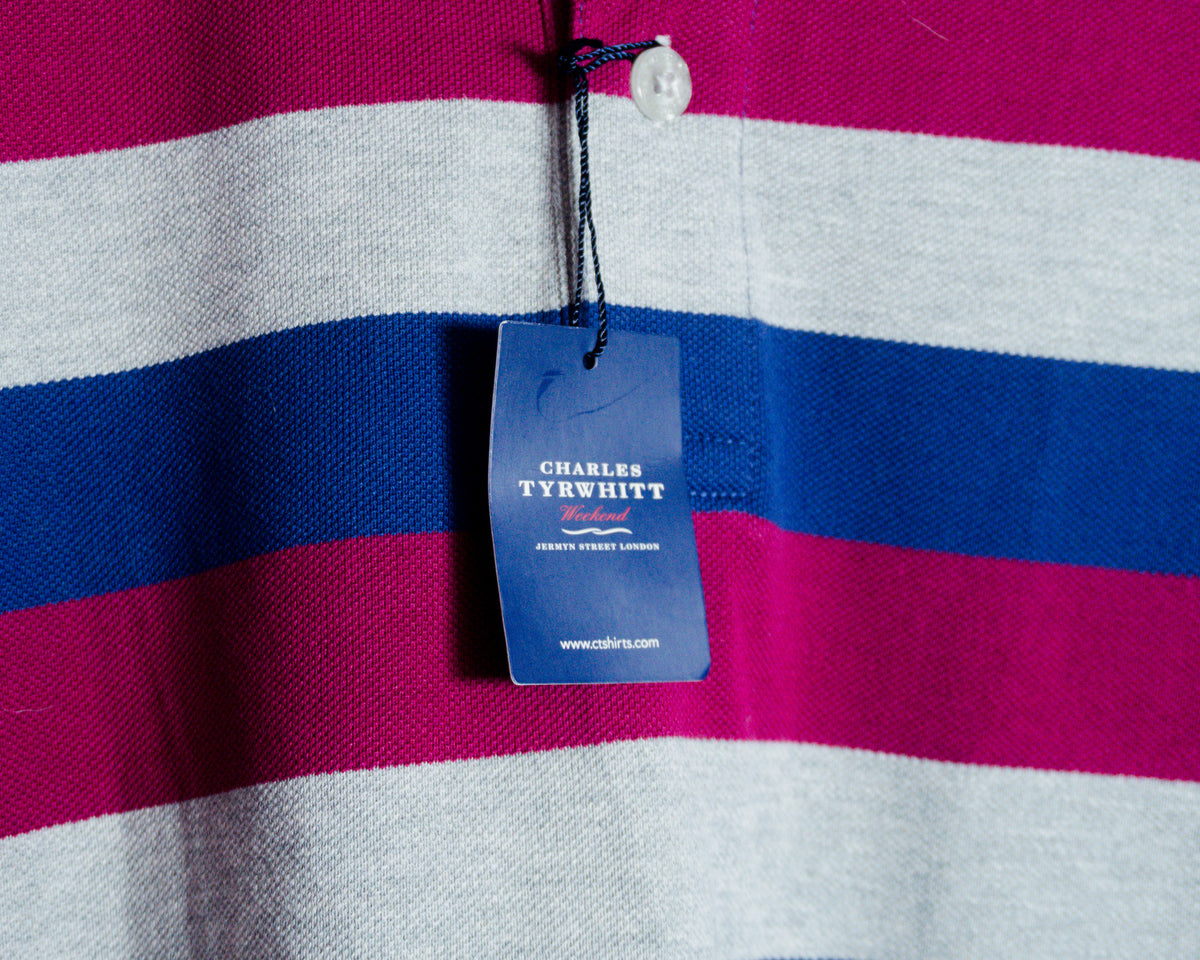 Polera polo Charles Tyrwhitt de manga larga — Talla XL