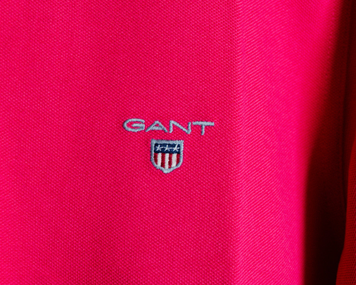 Polera polo GANT rosa con logo — Talla L