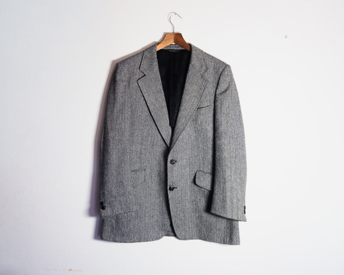 Blazer Hardy Amies gris de espiga — Talla aproximada M