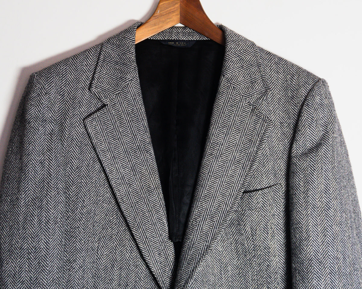 Blazer Hardy Amies gris de espiga — Talla aproximada M