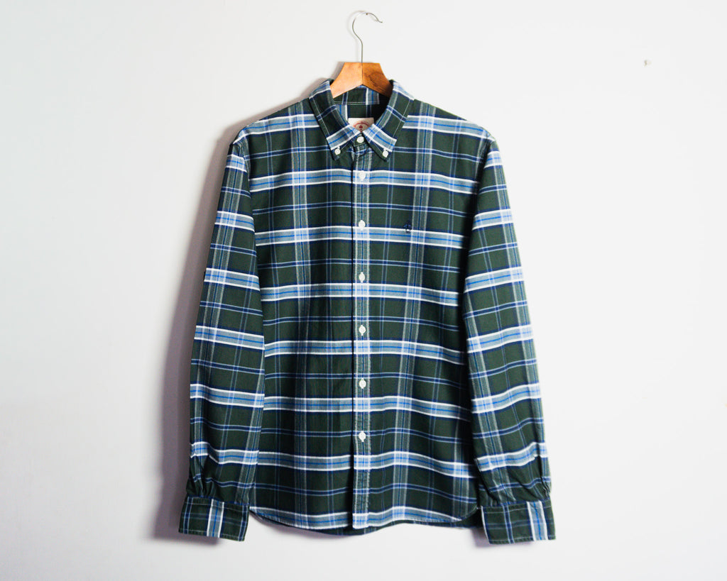 Camisa Brooks Brothers Red Fleece a cuadros verdes — Talla M