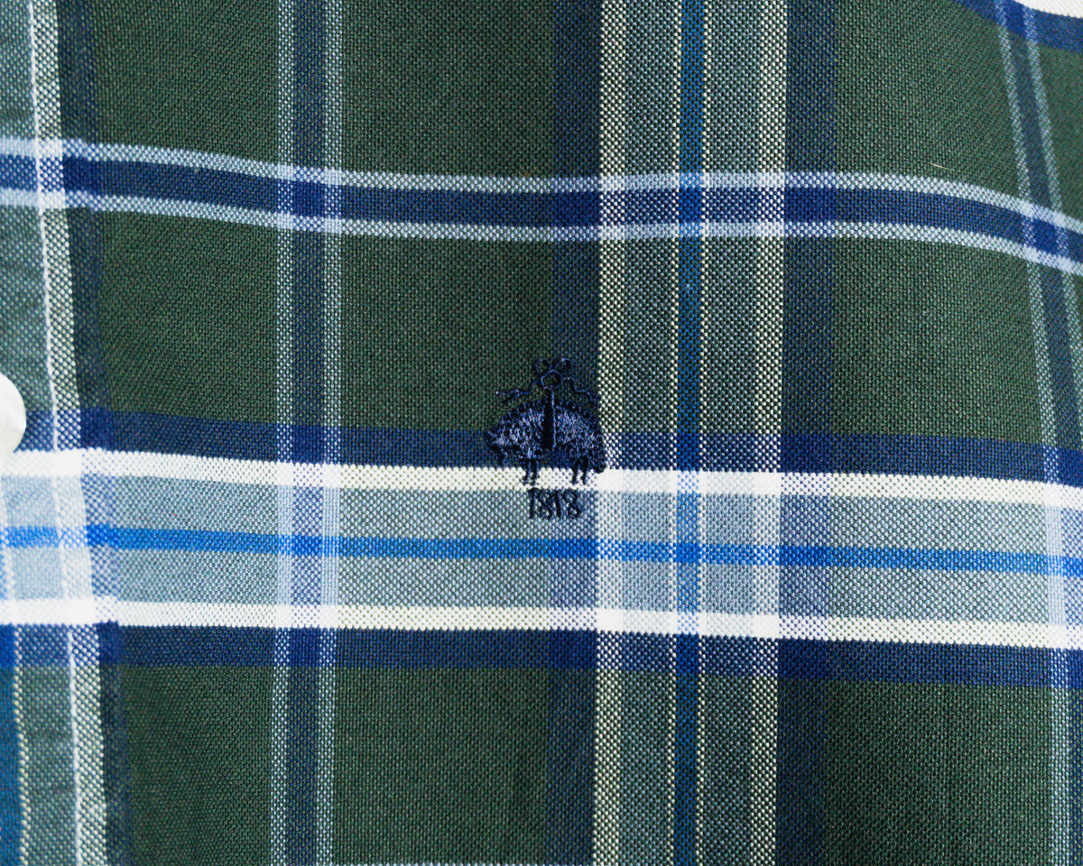 Camisa Brooks Brothers Red Fleece a cuadros verdes — Talla M