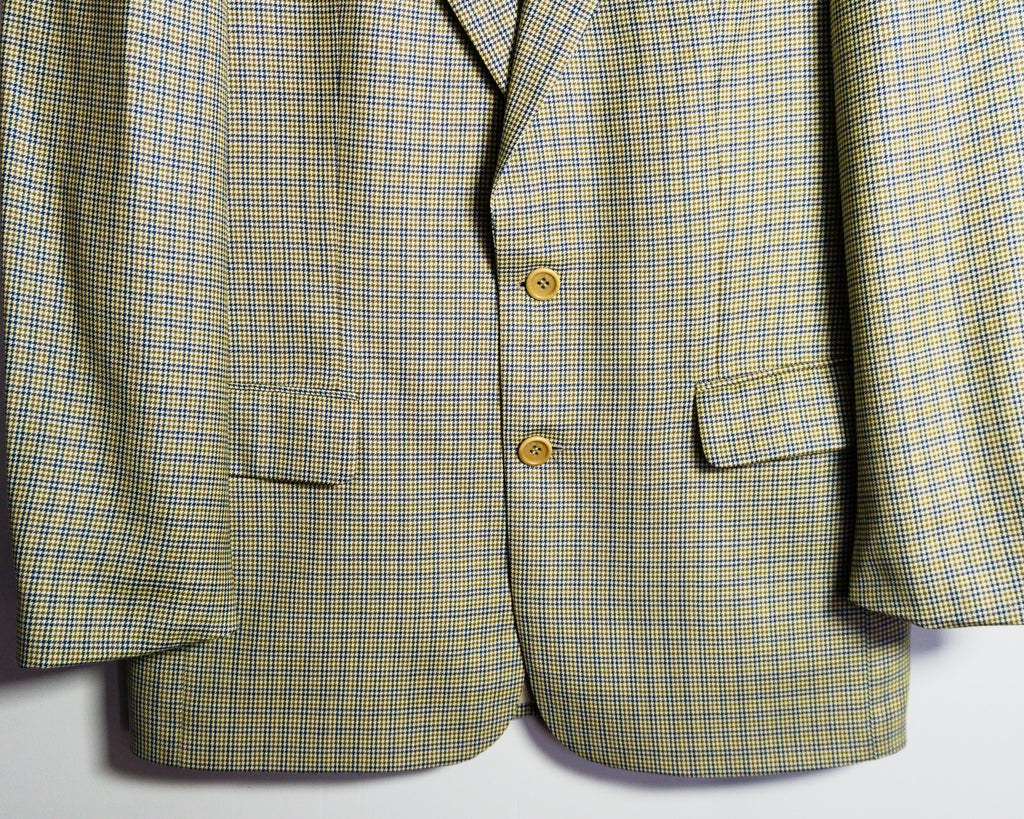 Blazer Hugo Boss de lana a microcuadros — Talla 48