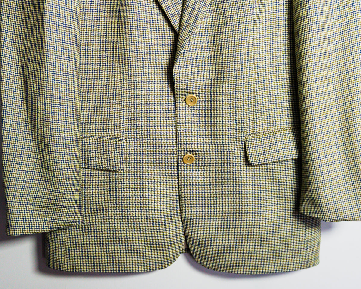 Blazer Hugo Boss de lana a microcuadros — Talla 48