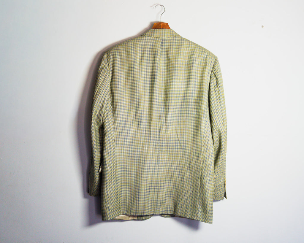 Blazer Hugo Boss de lana a microcuadros — Talla 48