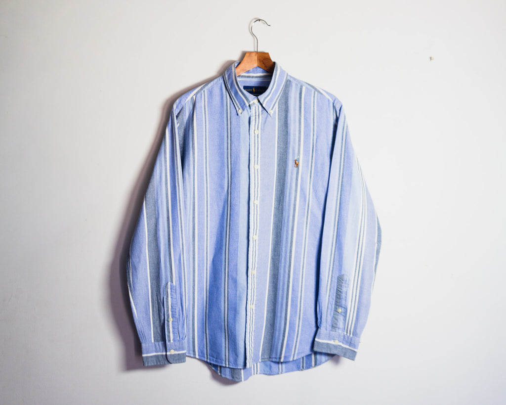 Camisa Ralph Lauren de rayas azules - Talla L