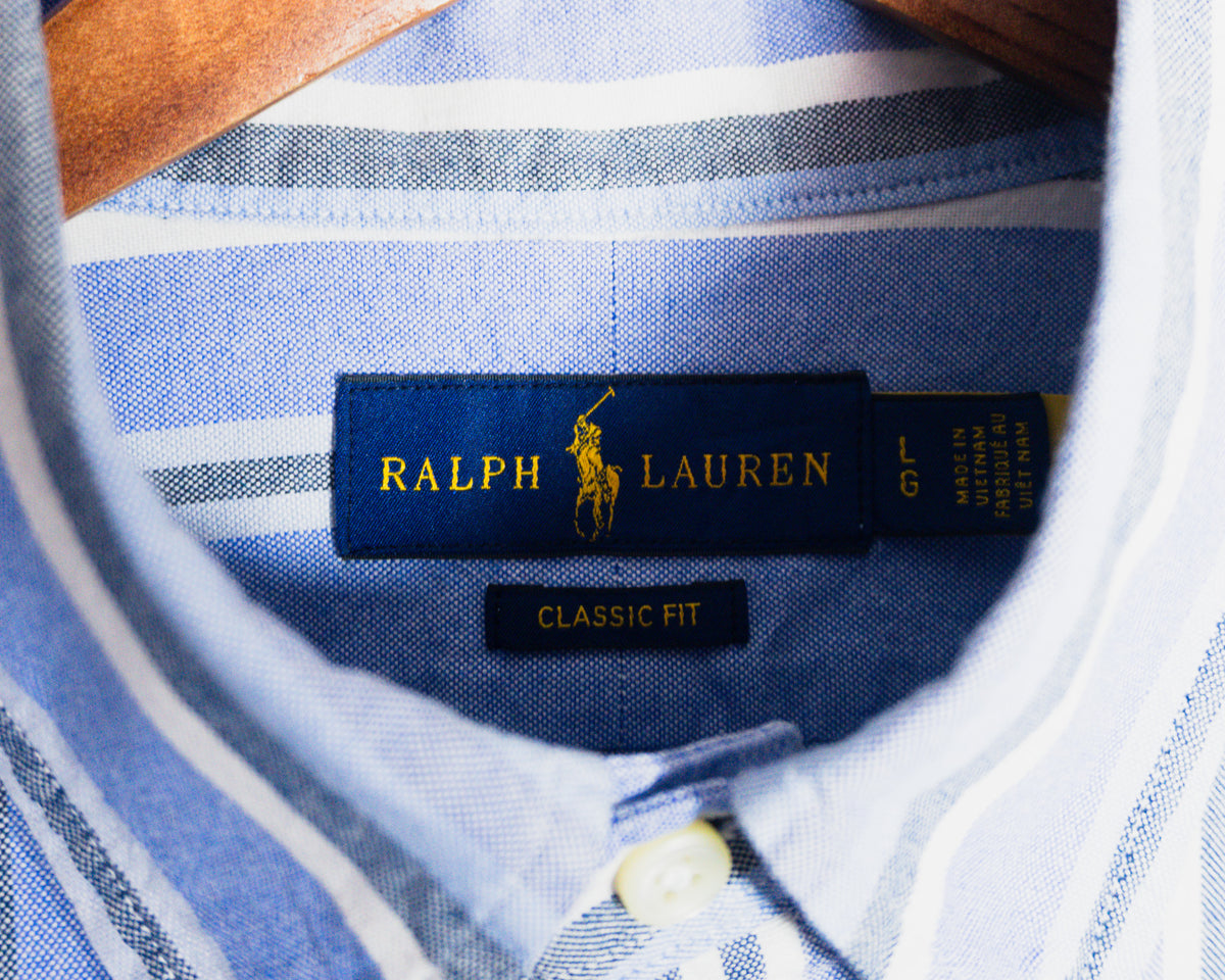Camisa Ralph Lauren de rayas azules - Talla L