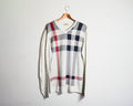 Sweater Burberry London de cuadros — Talla XXL (calce más pequeño)