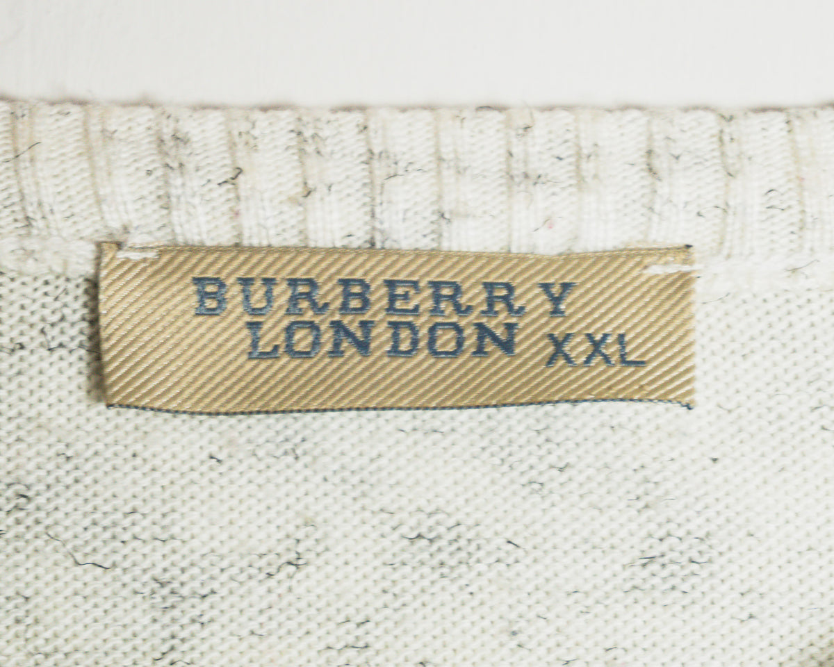 Sweater Burberry London de cuadros — Talla XXL (calce más pequeño)