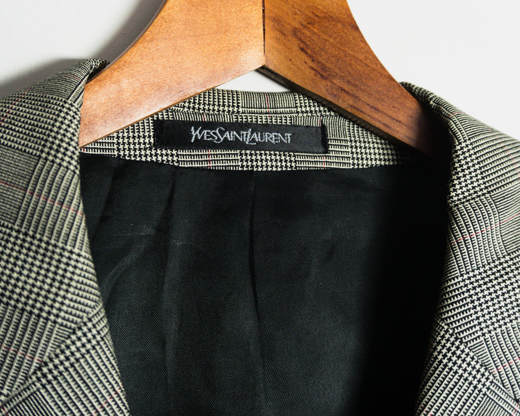 Chaqueta Yves Saint Laurent Pour Homme de cuadros — Talla 48