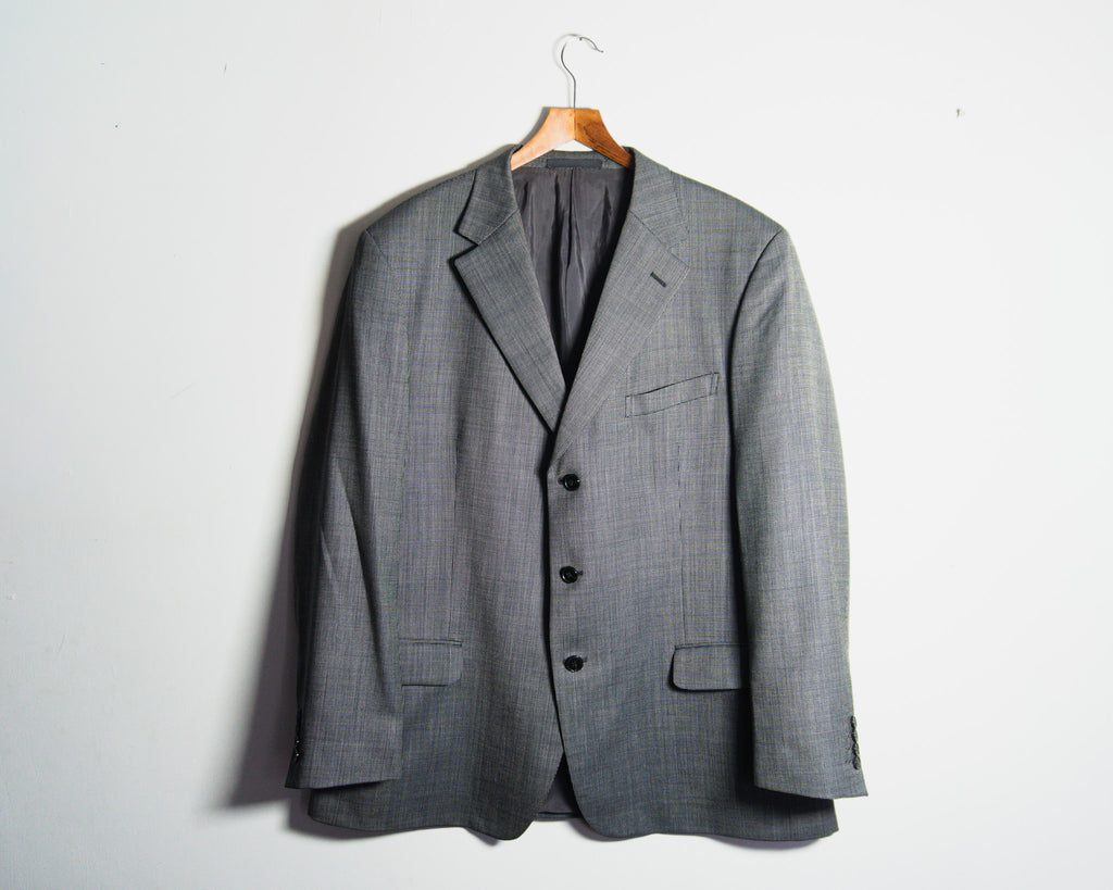 Chaqueta Z Zegna gris de lana y seda — Talla 58