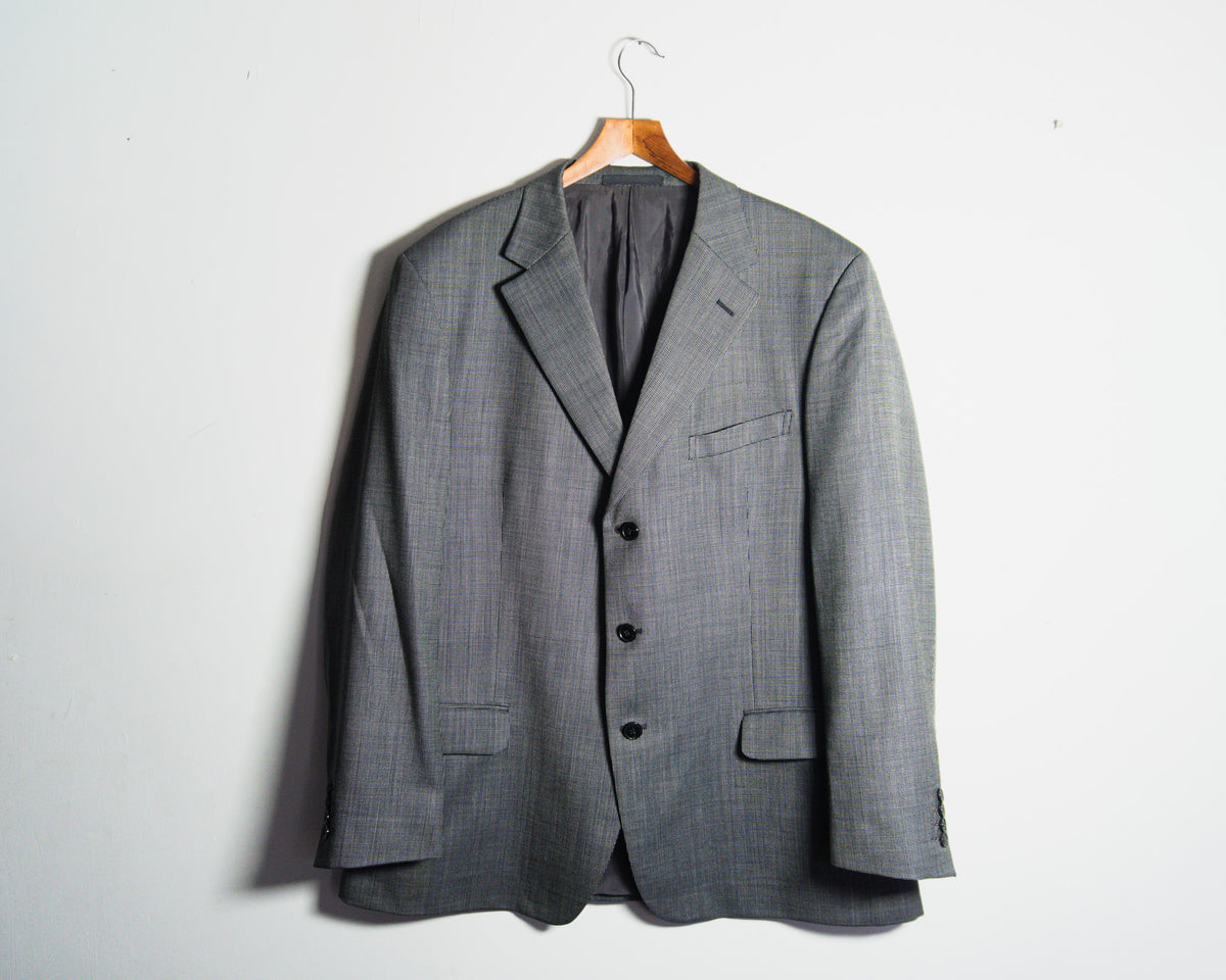 Chaqueta Z Zegna gris de lana y seda — Talla 58